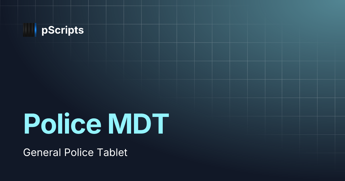 Police MDT | pScripts